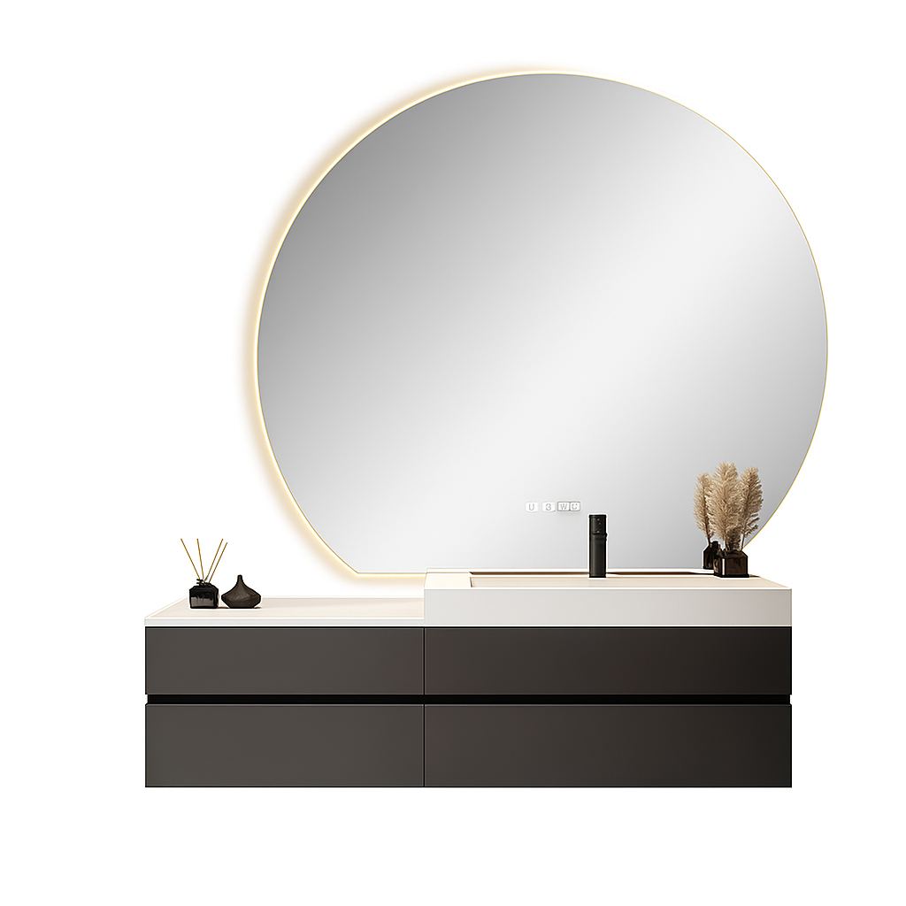 Aurellante CircaGlow Floating Vanity Set