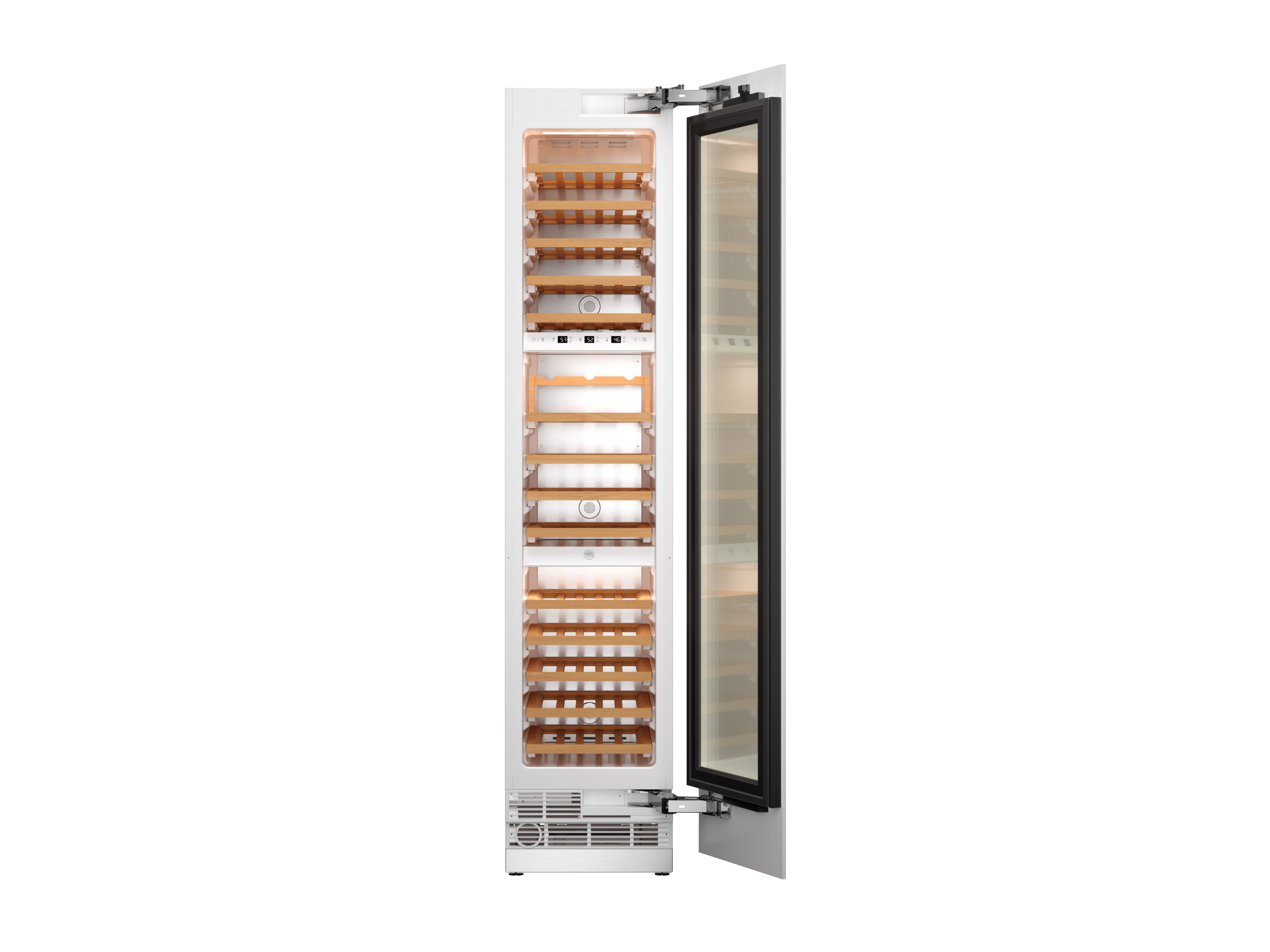 Bertazzoni Professional V Series 18" Built-In Wine Column - Stainless Steel & Carbonio - Right or Left Hinge
