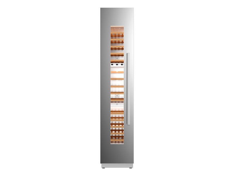 Bertazzoni Professional V Series 18" Built-In Wine Column - Stainless Steel & Carbonio - Right or Left Hinge