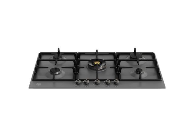 Bertazzoni Professional Series 36" Front Control Cooktop: Gas - Stainless Steel & Carbonio