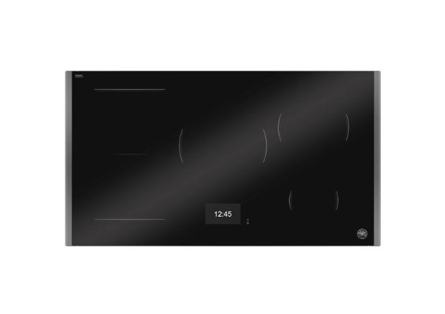 Bertazzoni Professional Series 36" Cooktop: Induction – TFT Interface - Black Glass with Stainless Steel, Carbonio, and Gold Metal Frames