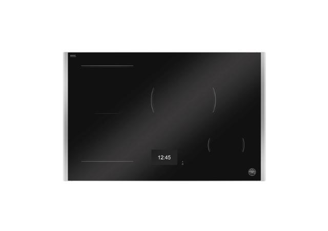 Bertazzoni Professional Series 30" Cooktop: Induction – TFT Interface - Black Glass with Stainless Steel, Carbonio, and Gold Metal Frames