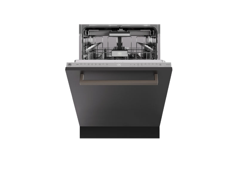 Bertazzoni Professional 24" Tall Tub Dishwasher 39dB, 8 Wash Cycles  – Full Touch Controls – Stainless Steel, Carbonio, Panel Ready