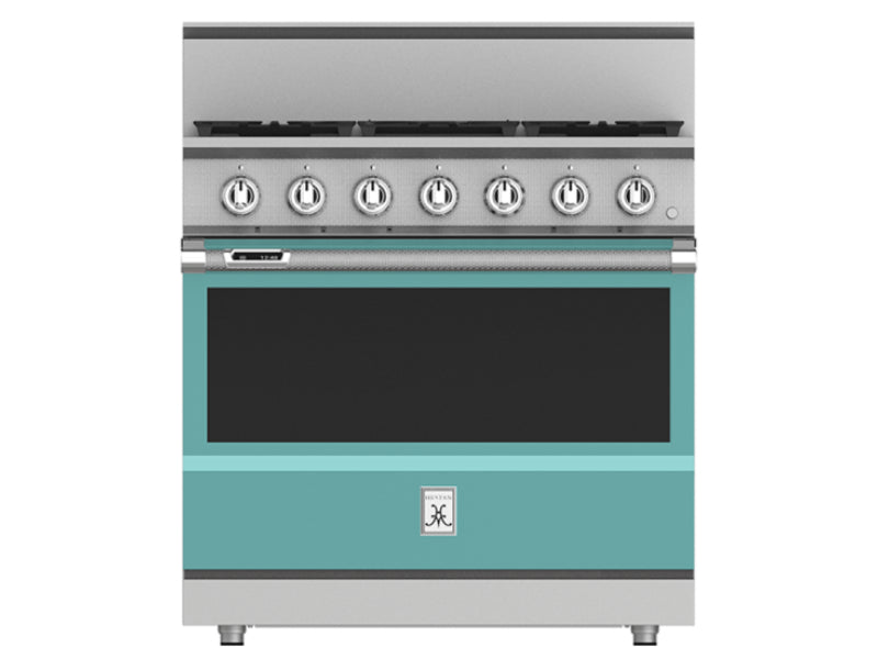 Hestan 36" Range 5 Burner — Dual Fuel, Stainless Steel & Custom Colors