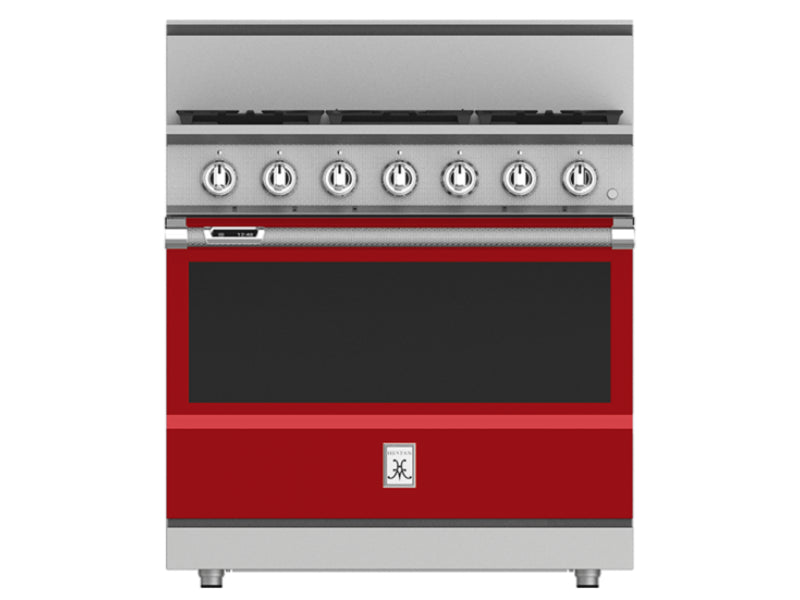 Hestan 36" Range 5 Burner — Dual Fuel, Stainless Steel & Custom Colors