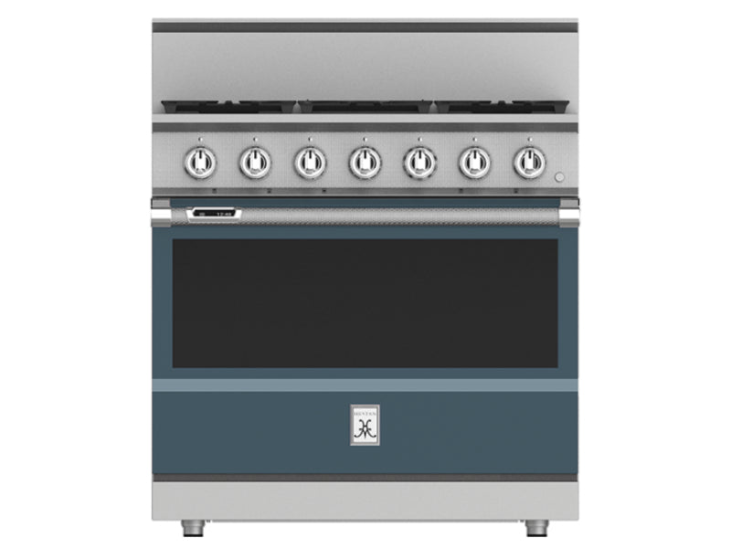 Hestan 36" Range 5 Burner — Dual Fuel, Stainless Steel & Custom Colors
