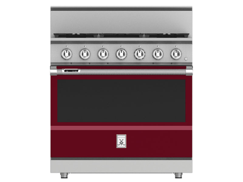 Hestan 36" Range 5 Burner — Dual Fuel, Stainless Steel & Custom Colors