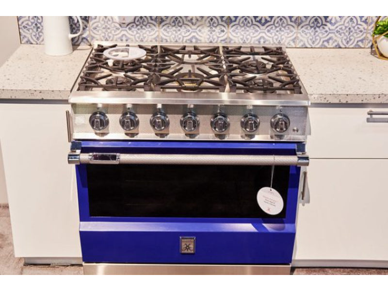 Hestan 36" Range 5 Burner — Dual Fuel, Stainless Steel & Custom Colors