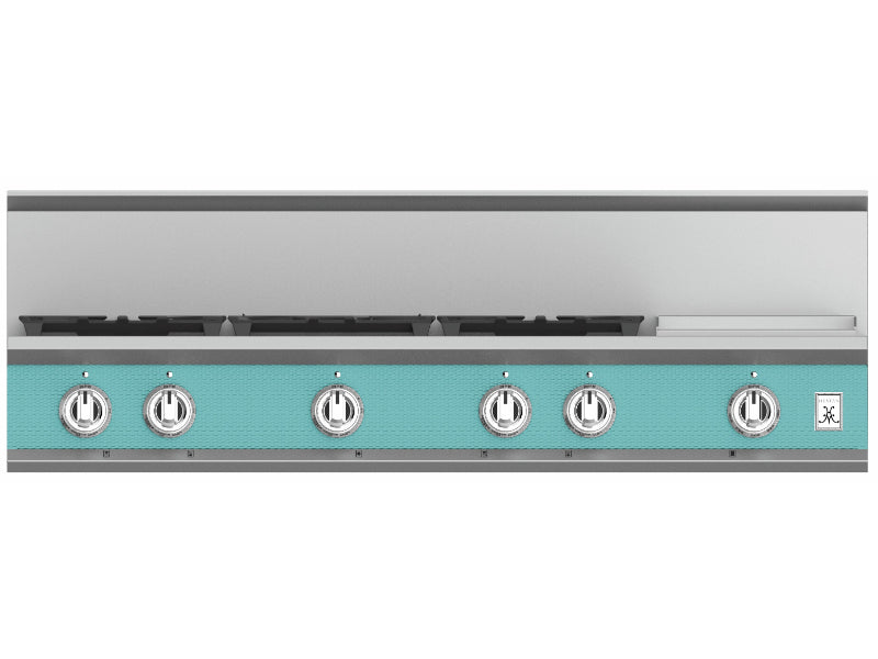 Hestan 48" Rangetop 5 Burner with Griddle — All Gas, Stainless Steel & Custom Finishes