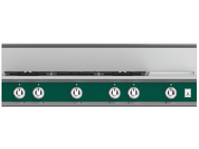 Hestan 48" Rangetop 5 Burner with Griddle — All Gas, Stainless Steel & Custom Finishes