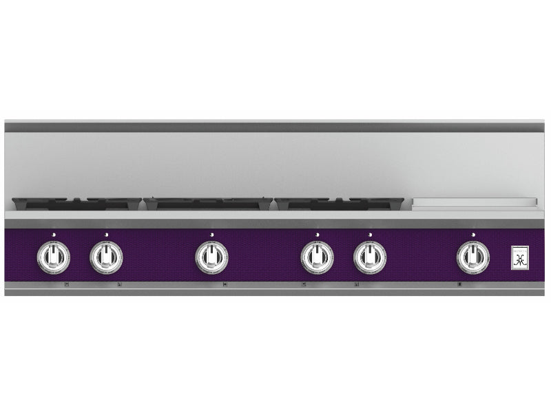 Hestan 48" Rangetop 5 Burner with Griddle — All Gas, Stainless Steel & Custom Finishes
