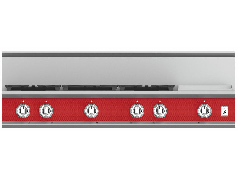 Hestan 48" Rangetop 5 Burner with Griddle — All Gas, Stainless Steel & Custom Finishes