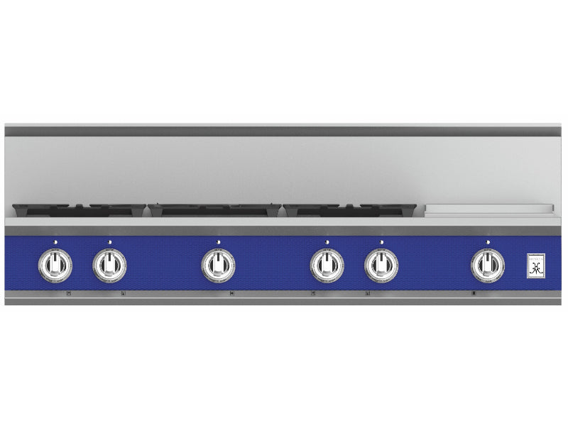 Hestan 48" Rangetop 5 Burner with Griddle — All Gas, Stainless Steel & Custom Finishes