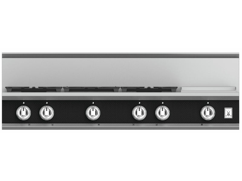 Hestan 48" Rangetop 5 Burner with Griddle — All Gas, Stainless Steel & Custom Finishes