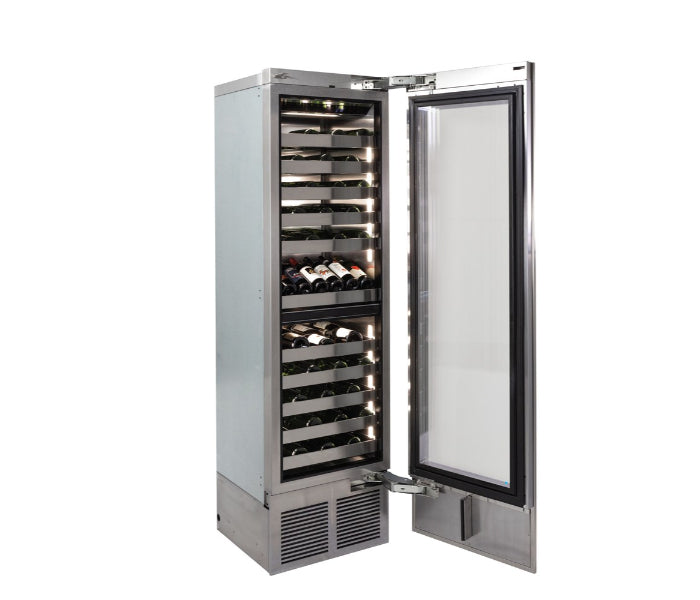 Perlick C-Series 24" Glass Door Dual Zone Wine Column – Indoor - Stainless Steel & Panel Ready - Right & Left Hinge