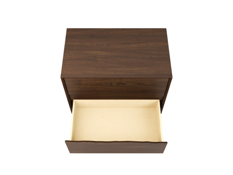 Vanderloc Ventura Two Drawer Single Freestanding Bathroom Vanity with Integrated Wood Countertop