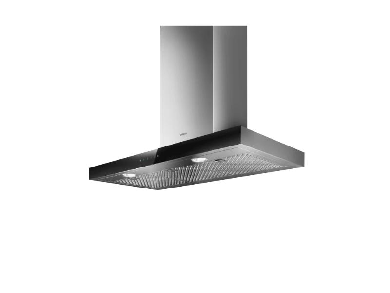 Elica Mezzano Wall Mount Hood 600 CFM – Stainless Steal with Black Glass