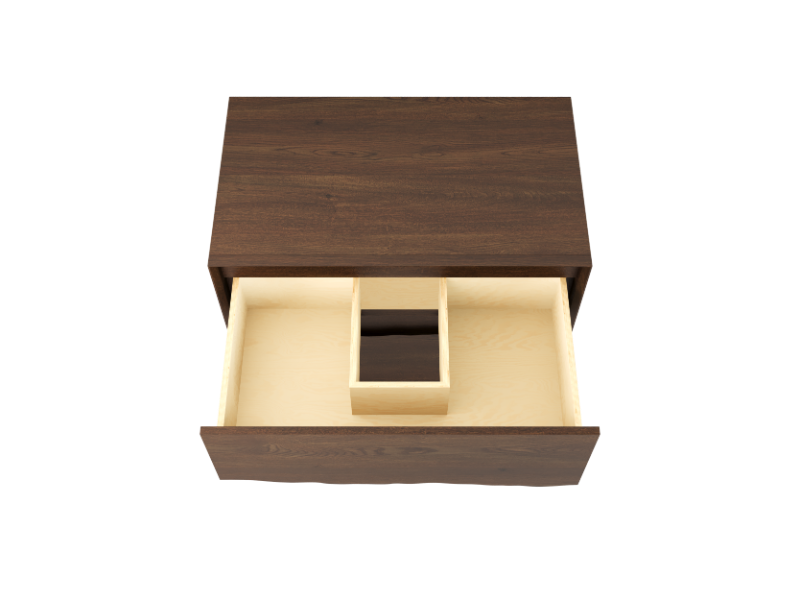 Vanderloc Ventura Two Drawer Single Freestanding Bathroom Vanity with Integrated Wood Countertop