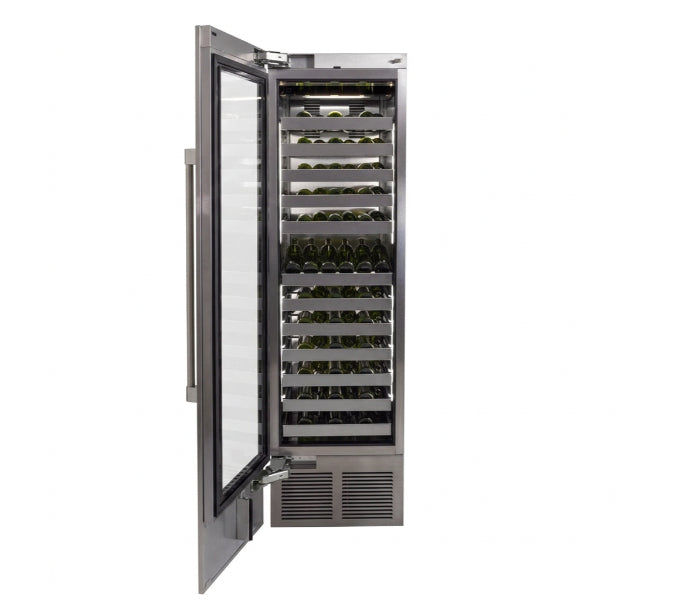 Perlick C-Series 24" Glass Door Single Zone Wine Column – Indoor - Stainless Steel & Panel Ready - Right & Left Hinge