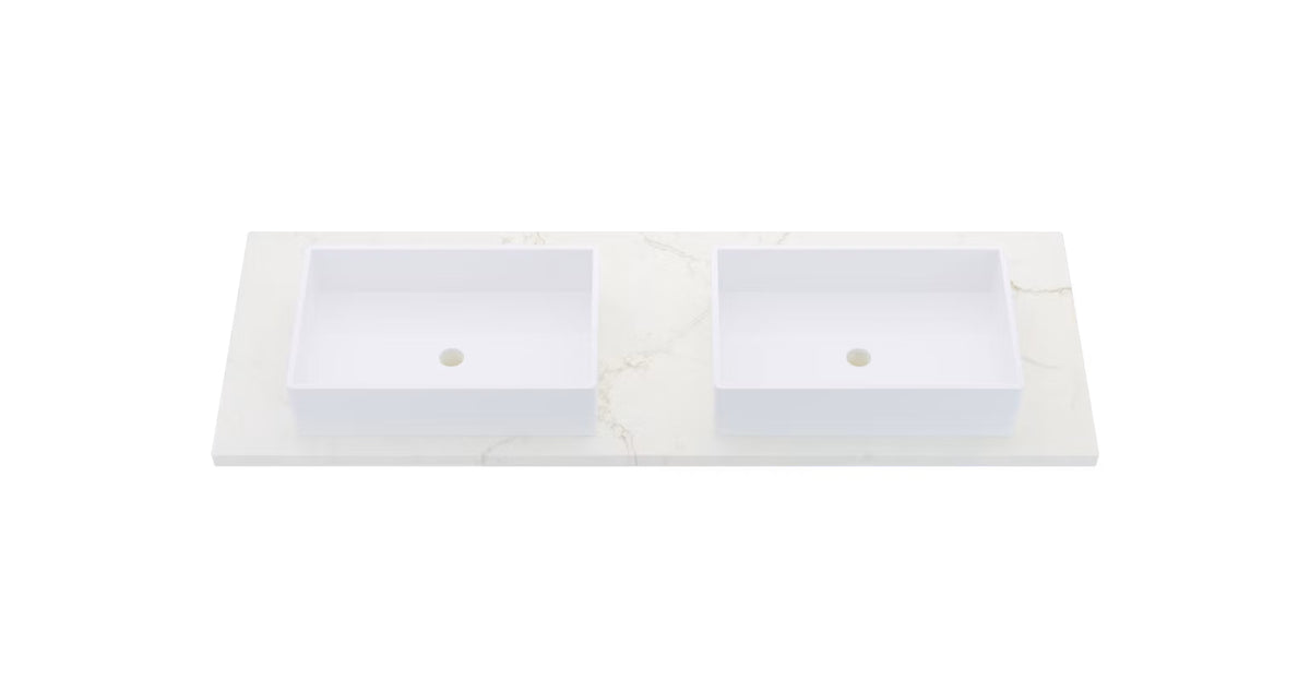 Vanderloc Silestone® Quartz Vanity Top - Double Vigo Centered Sink
