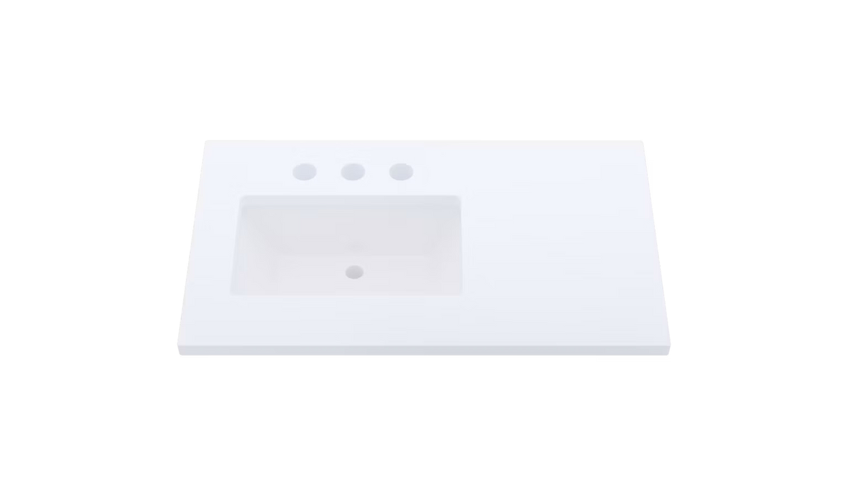 Vanderloc Silestone® Quartz Vanity Top - Single Rectangle Left Offset Sink
