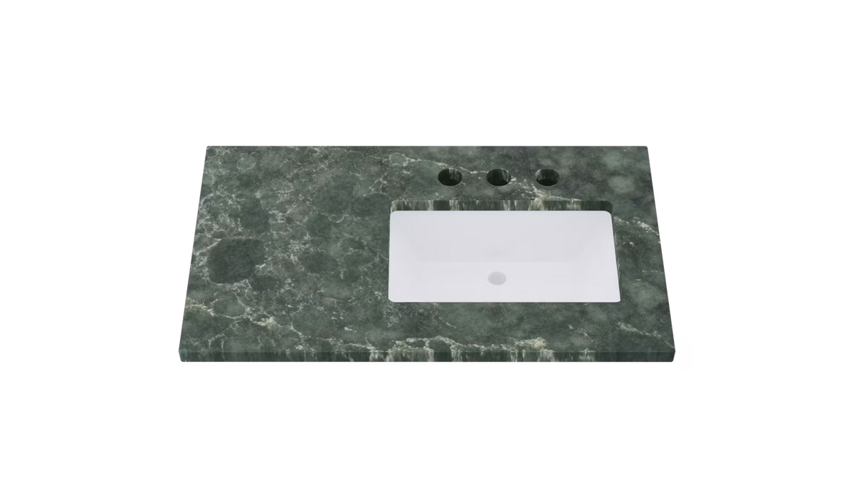 Vanderloc Silestone® Quartz Vanity Top - Single Rectangle Right Offset Sink