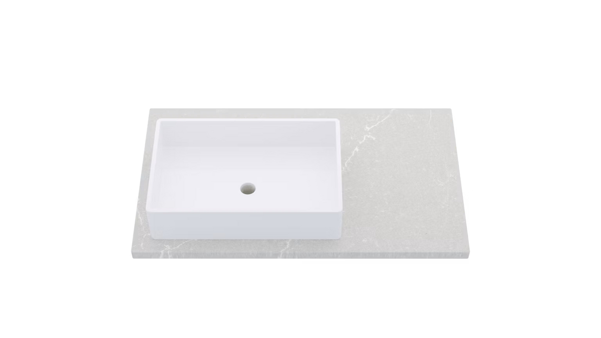 Vanderloc Silestone® Quartz Vanity Top - Single Vigo Left Offset Sink
