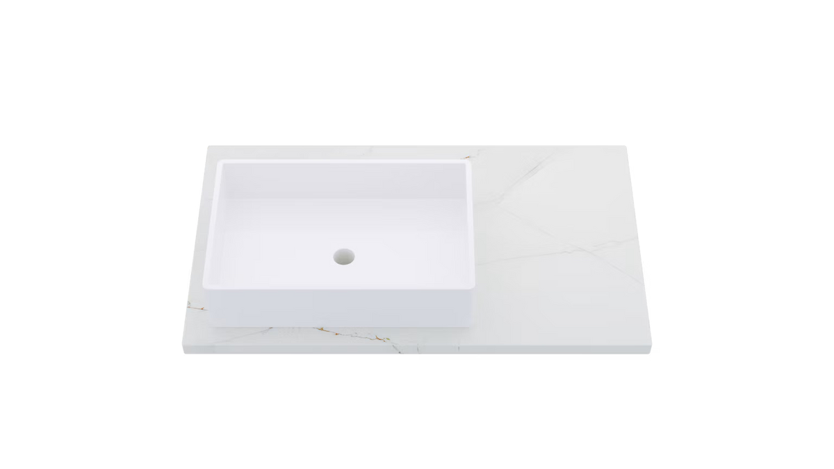 Vanderloc Silestone® Quartz Vanity Top - Single Vigo Left Offset Sink