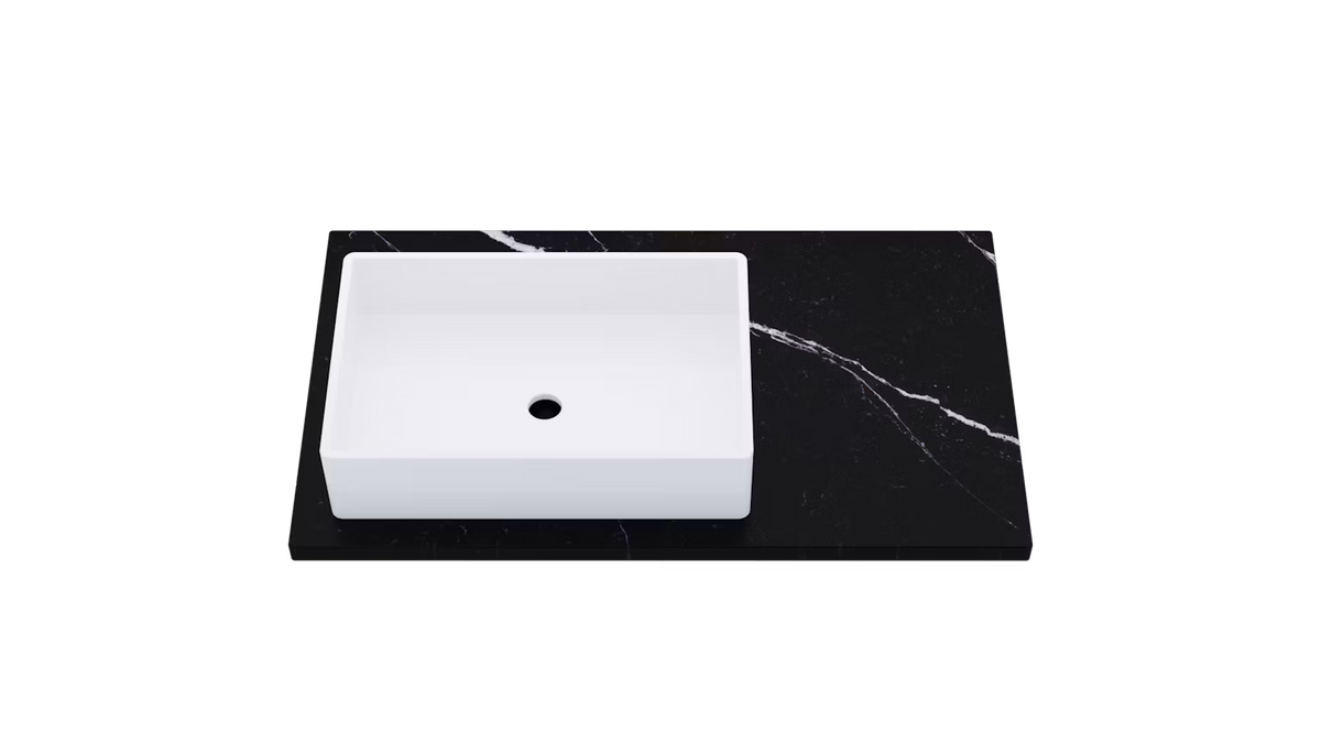 Vanderloc Silestone® Quartz Vanity Top - Single Vigo Left Offset Sink