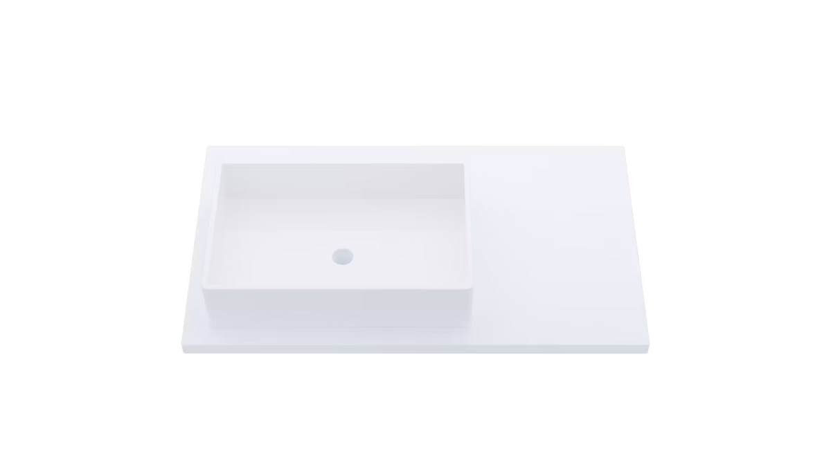Vanderloc Silestone® Quartz Vanity Top - Single Vigo Left Offset Sink