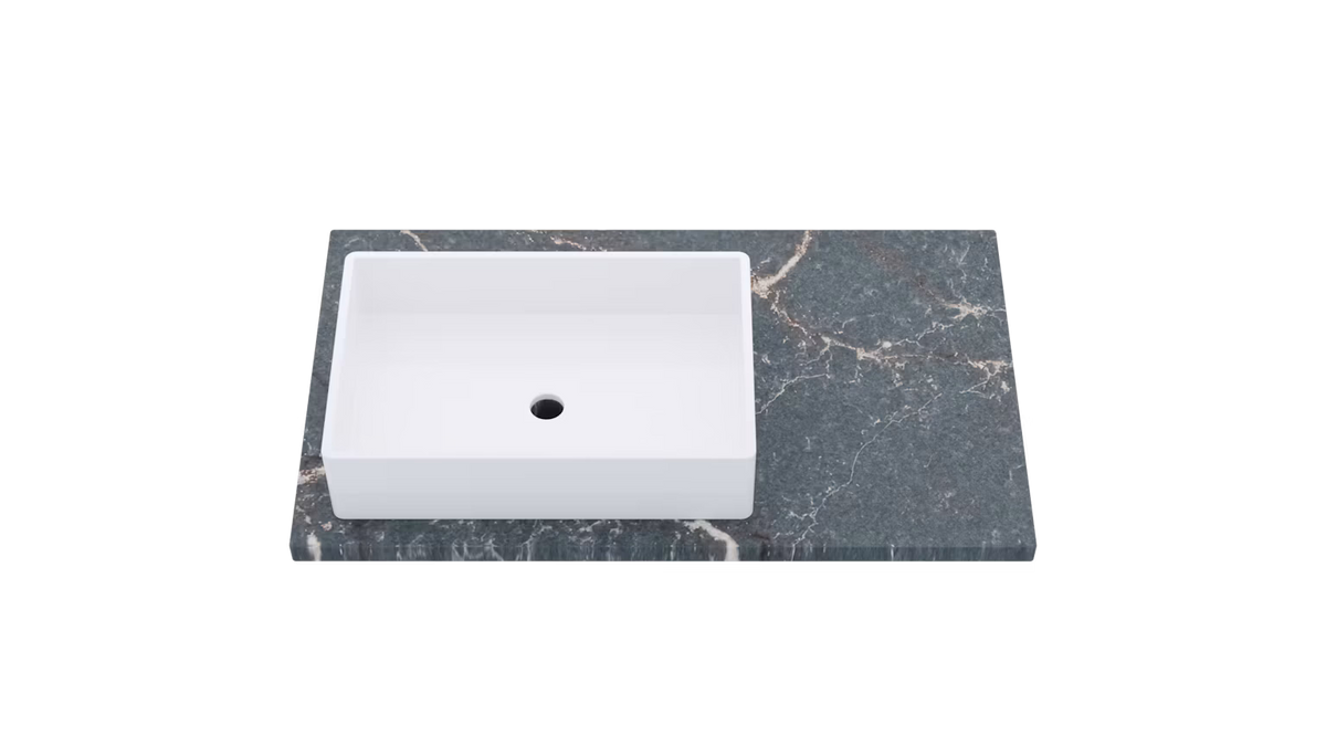Vanderloc Silestone® Quartz Vanity Top - Single Vigo Left Offset Sink