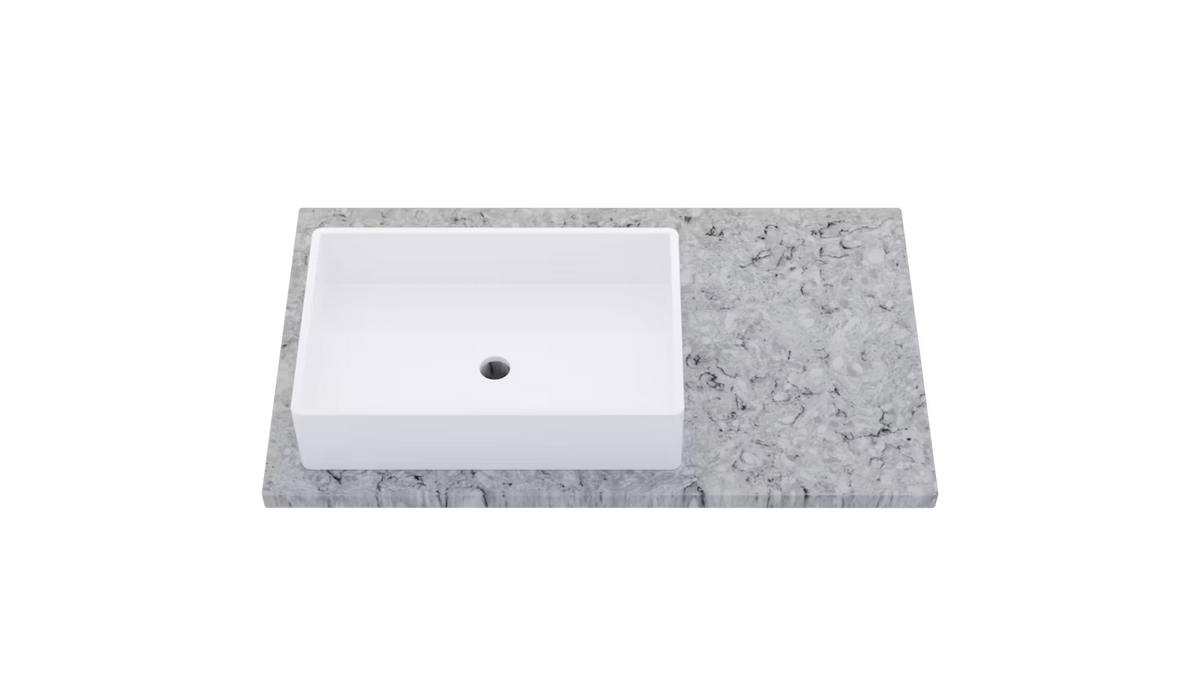 Vanderloc Silestone® Quartz Vanity Top - Single Vigo Left Offset Sink