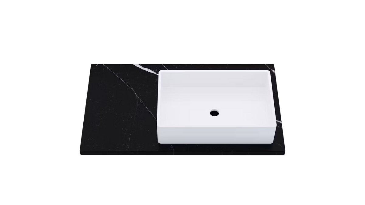Vanderloc Silestone® Quartz Vanity Top - Single Vigo Right Offset Sink