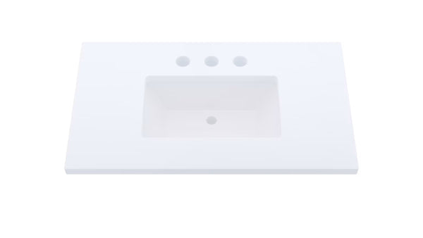 Vanderloc Silestone® Quartz Vanity Top - Single Rectangle Centered Sink