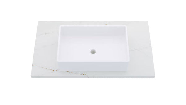 Vanderloc Silestone® Quartz Vanity Top - Single Vigo Centered Sink
