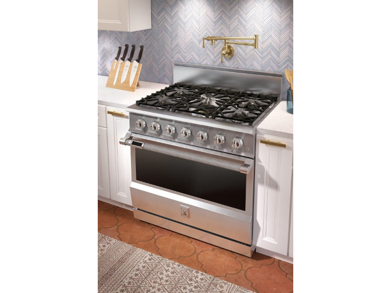 Hestan 36" Range 5 Burner — Dual Fuel, Stainless Steel & Custom Colors