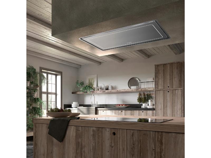 Faber High-Light Ceiling Hood - 600 to 1200 CFM - Stainless Steel & White Matte