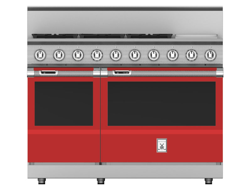 Hestan 48" Range 5 Burner with Griddle — Dual Fuel, Stainless Steel & Custom Finishes