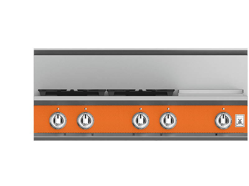 Hestan 36" Rangetop 4 Burner with Griddle — All Gas, Stainless Steel & Custom Finishes