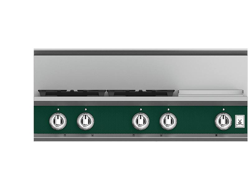 Hestan 36" Rangetop 4 Burner with Griddle — All Gas, Stainless Steel & Custom Finishes