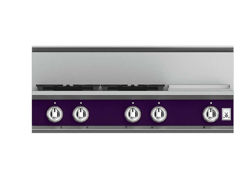 Hestan 36" Rangetop 4 Burner with Griddle — All Gas, Stainless Steel & Custom Finishes