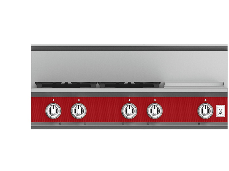 Hestan 36" Rangetop 4 Burner with Griddle — All Gas, Stainless Steel & Custom Finishes