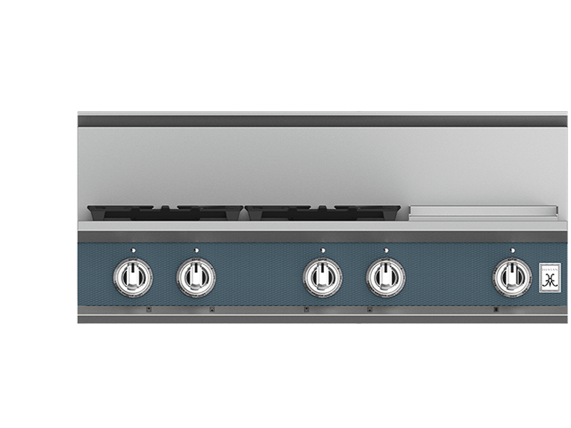 Hestan 36" Rangetop 4 Burner with Griddle — All Gas, Stainless Steel & Custom Finishes