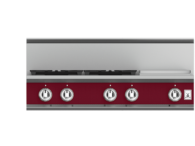Hestan 36" Rangetop 4 Burner with Griddle — All Gas, Stainless Steel & Custom Finishes
