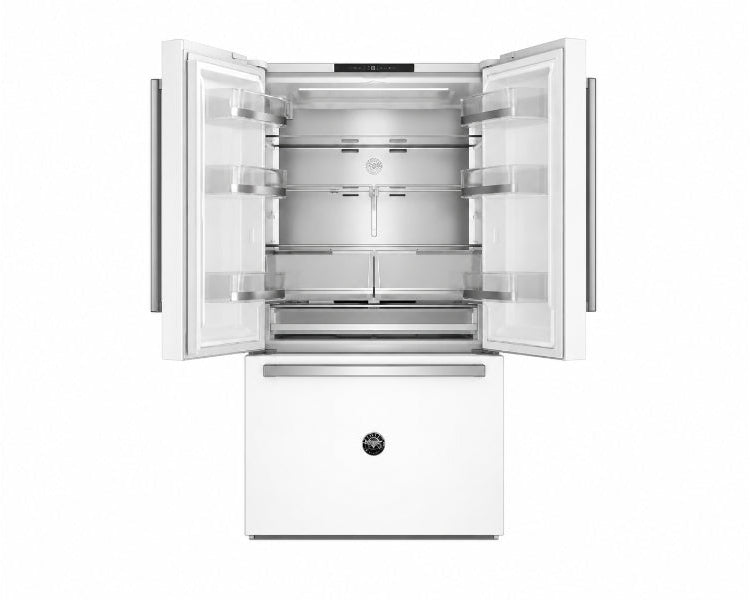 Bertazzoni Professional 36" Counter Depth Freestanding French Door Refrigerator with Ice Maker & Water Dispenser - Stainless Steel, & White