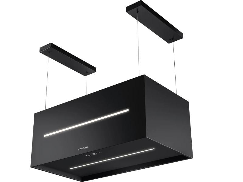 Faber Graziosa Isola Island Hood - 600 CFM - Black Matte
