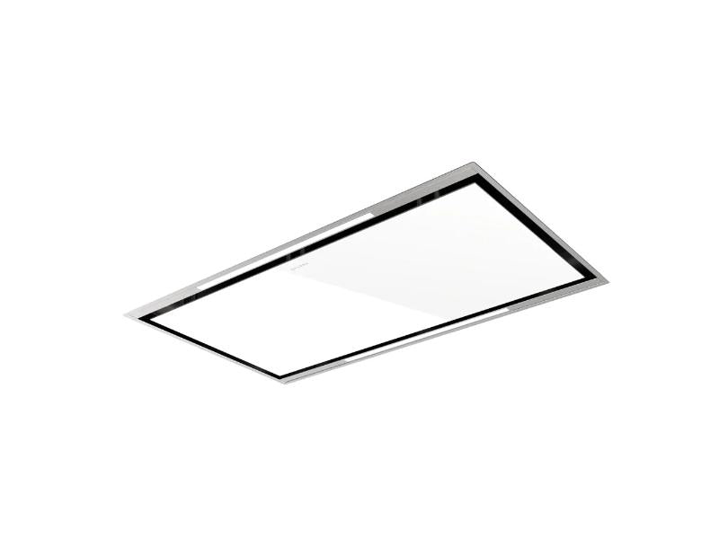 Faber Stratus Isola Ceiling Hood - 600 CFM - Stainless Steel & White Glass