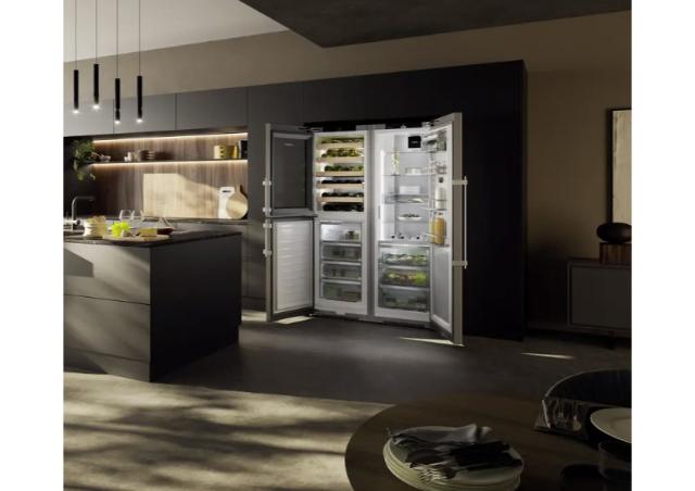 Liebherr 48" Side-by-Side Freestanding Refrigeration Suite with Wine Storage & Freezer — Stainless Steel