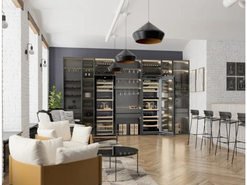 Liebherr 27" Freestanding Wine Storage Refrigerator - Triple Zone - Vinidor Selection - Black Glass
