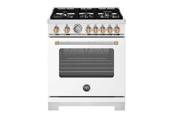 Bertazzoni Master Series 30" Range: Gas, Dual Fuel, and Induction — Stainless Steel, Black, and White